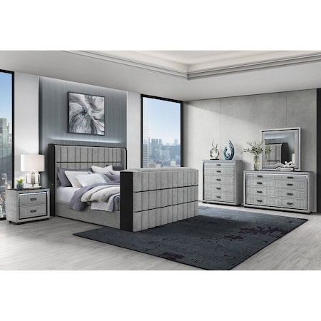Global Furniture Usa Contemporary Isabella Grey King Bed Group ISABELLA-GREY-KBG