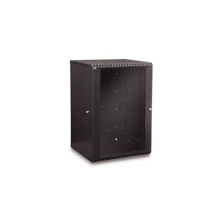 Cable Wholesale Rackmount Fixed Wall Mount Cabinet, Glass Door, 18U 61C2-11218