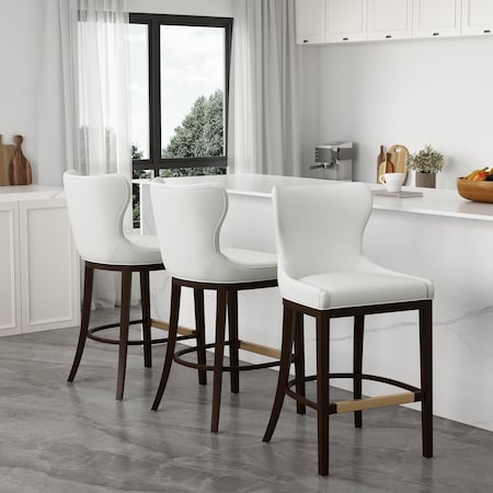 Manhattan Comfort Blair Barstool in White, 3PK 3-BS023-WH