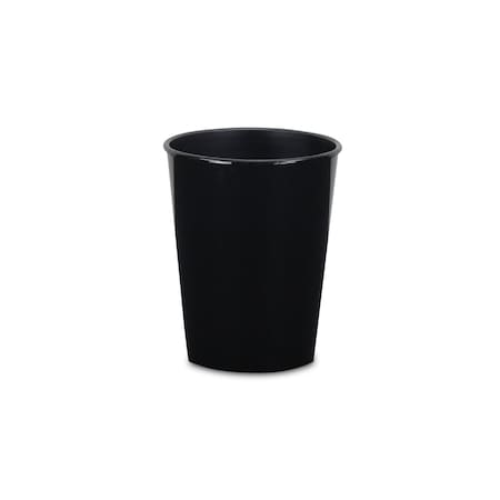 Homeroots 5in Black Recycled Plastic Indoor Outdoor Round Pot Planter 488241