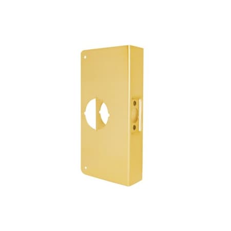 Don-Jo Mfg Door Wrap 2-3/4in Backset, 1-3/8in Door, 4-1/4in W x 9-3/4in H, 2-1/8in Hole, 605/US3 Polished Brass 3-PB-CW