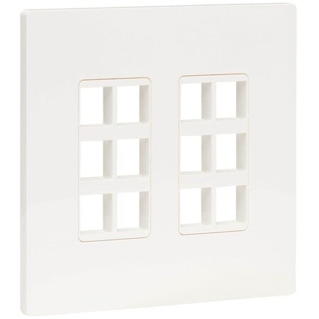 Eaton Tripp Lite Series 12-Port Keystone Double-Gang Faceplate, White, TAA N080-212