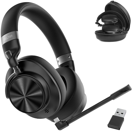 Delton Wireless Active Noise Cancelling Bluetooth Stereo Computer Headphone/Headset, Black M320