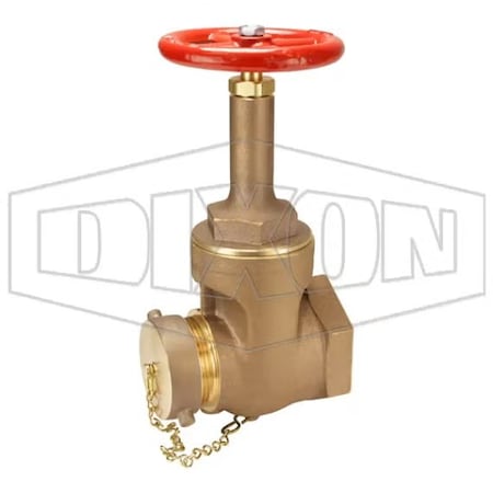 Dixon Rising Stem Wedge Disc Gate Valve, 3 x 2-1/2 in Nominal, FNPT x Male NH NST End Style, Hand wheel Ac RWDGV3025F