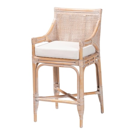Bali & Pari Allen Natural Rattan Counter Stool 269-14651-ZORO