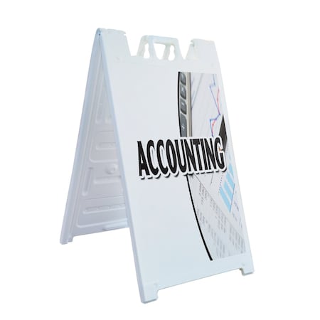 Signmission Accounting, A-Frame & 2 Sign Inserts, Heavy-Duty Plastic Frame SBHD-C-2436-Accounting