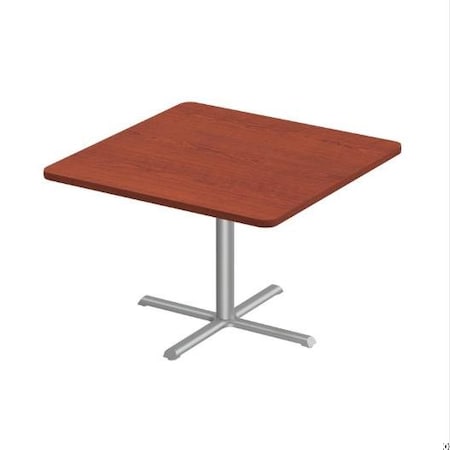 Correll Square Cafe Table, 42 in W, 42 in L, 29 in H, Particleboard Top, Cherry SXT42S-21-98-21