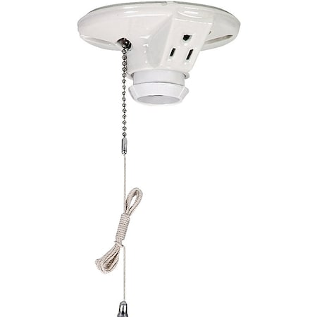 Eaton Wiring Devices 667SP Lamp Holder, 125 VAC, 660 W, White 667-SP-L