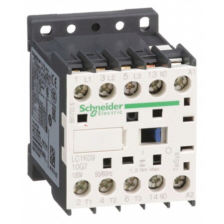 Square D CONTACTOR 600VAC 9AMP IEC +OPTIONS LC1K0910G7