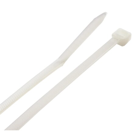Steel Grip Cable Tie, 14 in L, 4.02 in Max Bundle Dia., White, Polypropylene, 75 lb Strength, 100 PK 3004690