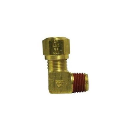 First Fitting & Fastener 1/2T X 1/4 MPT BRASS MALE DOT AIR BRAKE ELBOW FOR NYLON TUBING 38103MID