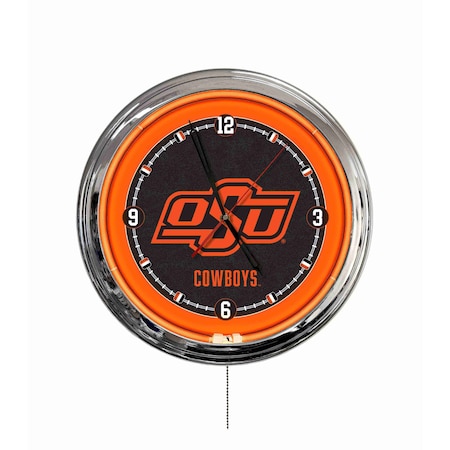 Holland Bar Stool Oklahoma State University 16 LED Wall Clock ClkL16