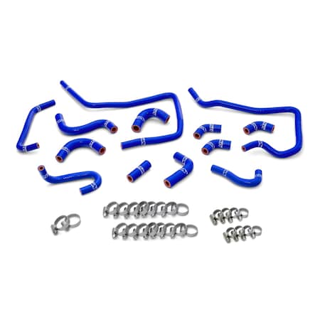 Hps Performance High Temp Reinforced Silicone Ancillary Coolant Hose Kit, Blue,  57-1805-BLUE