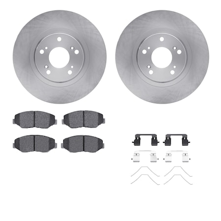 Dynamic Friction Co DFC Brake Rotor with 5000 Brake Pads and Hardware Kit 6512-59378