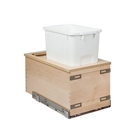 Century Components Kitchen Pull Out Waste Bin Container, 34 Qt White Single, Blum CASBM115-34PF