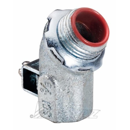 Topaz 45 Deg Connector 3/8" Malleable Iron 230TBS