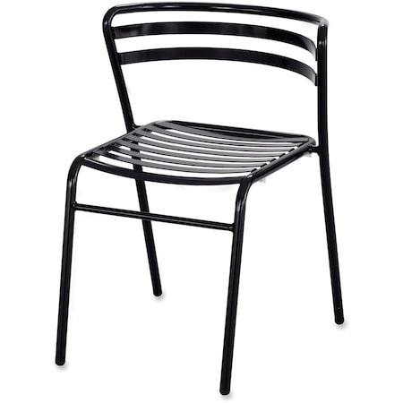 Safco Stacking Chair, Black, 28-3/4" H, PK2 4360BL