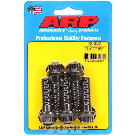 Arp 200-3402 Chromoly Steel Wilwood Drive Plate Bolt Kit, 5 Piece ARP200-3402