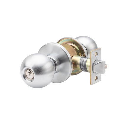 Trans Atlantic Co. HVB Series Heavy-Duty Commercial Cylindrical Knob, Grade 1 Classroom in Stainless Steel DL-HVB70-US32D