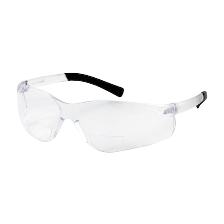 Bouton Optical Rimless Safety Readers with Clear Temple, Clear Lens and Anti-Scratch Coating, +1.00 Diopter 250-26-0010