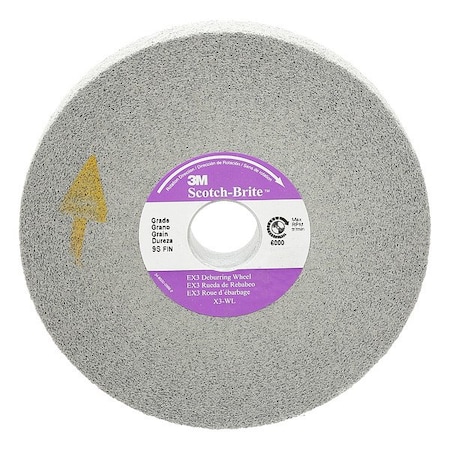 Scotch-Brite Convolute Whl, Debur/Finish, 6x1x1, FN, PK3 7000120928