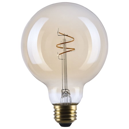 Satco 3.5 Watt G30 LED 2000K CCT Medium Base Clear Glass Amber Coil Filament Dimmable 120 Volt S14212
