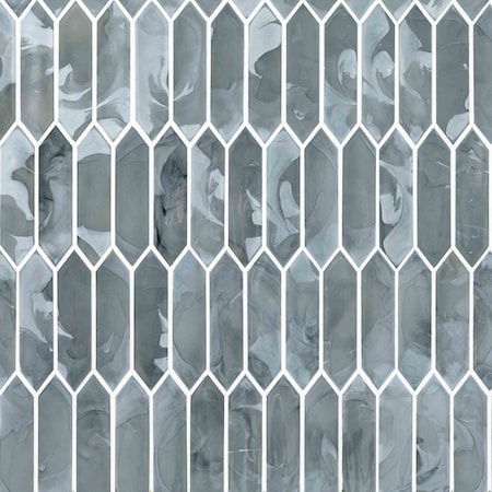 Msi Blue Shimmer 10 In. X 13.3 In. Picket Glass Mosaic Wall Tile, 15PK ZOR-MD-0394