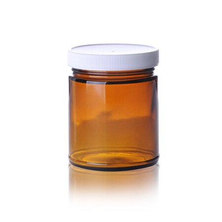 Wheaton Straight Sided Jar, White Polypropy, PK 12 W217908