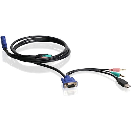 Iogear VGA USB Audio/Mic KVM Cable G2L5102U