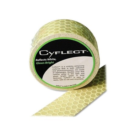 Cyalume Technologies Reflective Clothing Tape, Vinyl, 1 in W., 150 ft L. 9-30007