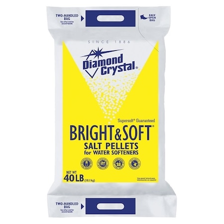 Cargill Diamond Crystal Bright & Soft 100012407 Salt Pellets, 40 lb Bag 100012407