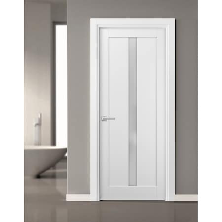 Sartodoors Slab Interior Door, 32" x 80", White QUADRO4112S-WS-32