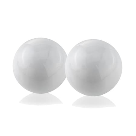 Homeroots 3" White Aluminum Decorative Orb Tabletop Sculpture 383772
