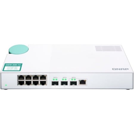 Qnap 8PORT UNMANAGE 8 1GBE SWITCH NBASE-T PORTS 3 10GBE SFP+ QSW-308-1C-US