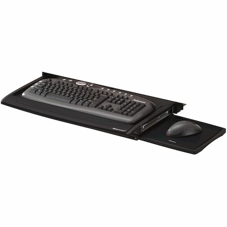 Fellowes Office Suites&trade; Deluxe Keyboard Drawer - 2.5" Height x 30.9" Width x 14.1" Depth - Black - 1 8031207