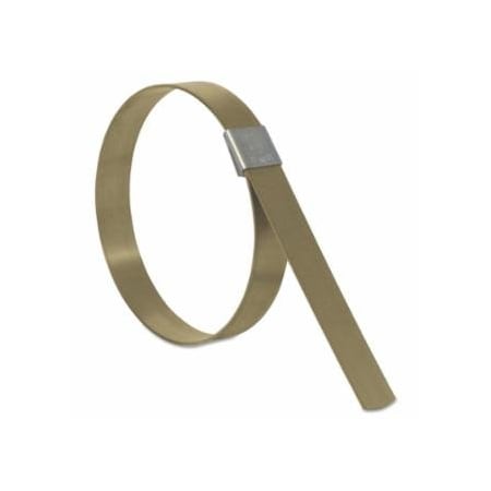 Band-It CP Series Center Punch Clamp, 1 in dia, 5/8 in Wide, 0.025 in Thick, Galvanized Carbon Steel, 100PK 080-CP0499