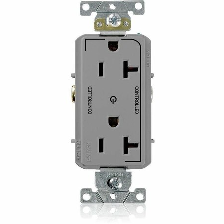 Leviton DPl Dup Rec 20A 125V 2MCtrl Self-Gr Gry 16352-2PG