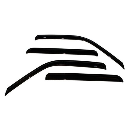 Ventshade Rainguards, Aerodynamic Design, Tape-On, Smoke, Acrylic, Set Of 4 94095