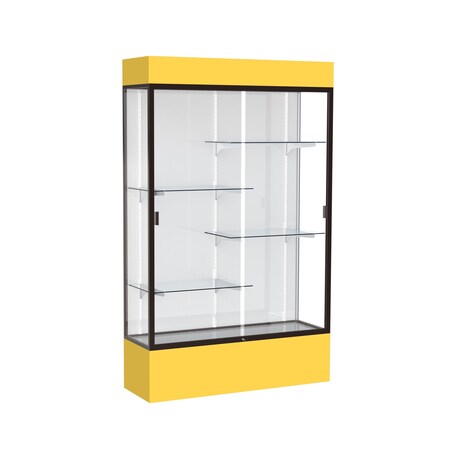 Ghent Lighted Floor Display Case 48x80x16, White 3174WB-BZ-GR