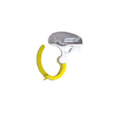 Cable Wholesale Cable Wrap, 5/8 in Max Bundle Dia., Yellow, Polymer, Stainless Steel, 20 PK 30CA-08120