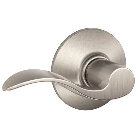 Schlage Accent Series Passage Lever, Zinc, Satin Nickel F10V ACC 619