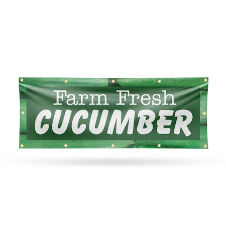 Signmission Farm Fresh Cucumber, 48 Inch x 120 Inch, Vinyl Banner B-120-30590