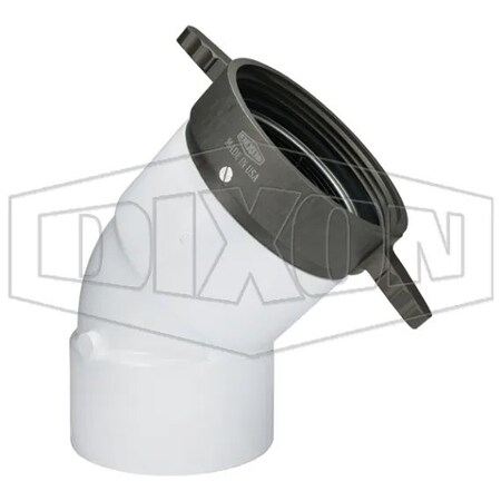 Dixon 45Deg Dry Hydrant Female Adapter, 6 in, Female NST NH, Aluminum, Domestic ADH45F60F