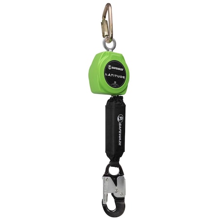 Safewaze Latitude 11ft Single Web SRL: Carabiner, Alu Snap Hook 024-5419