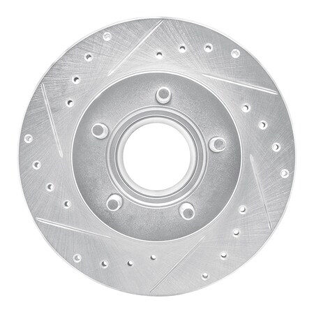 Dynamic Friction Co DFC Brake Rotor - Drilled and Slotted - Silver 631-54119L