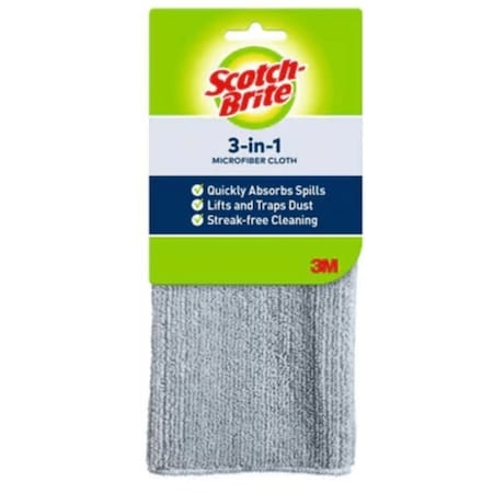 Scotch-Brite Cloth, 12.2 in L, 11.4 in W, Microfiber 9070