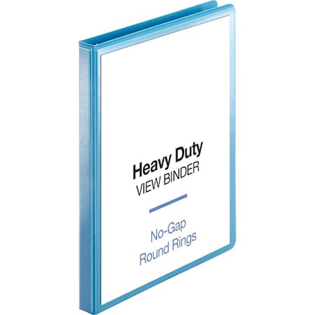 Business Source Ring Binder, Light Blue, Clear Sleeve BSN19552