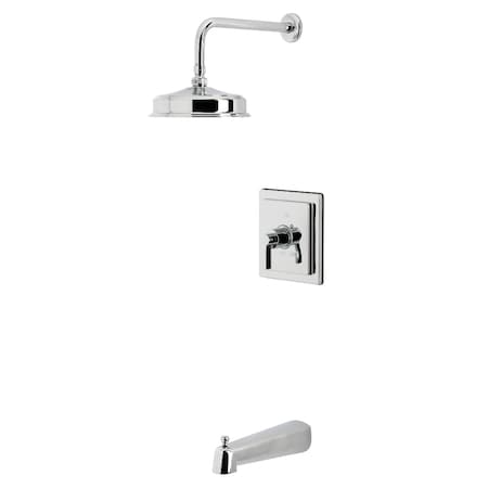 Kingston Brass Single-Handle Pressure Balanced Tub and Shower Faucet, Polished Chrome KB5891NDL