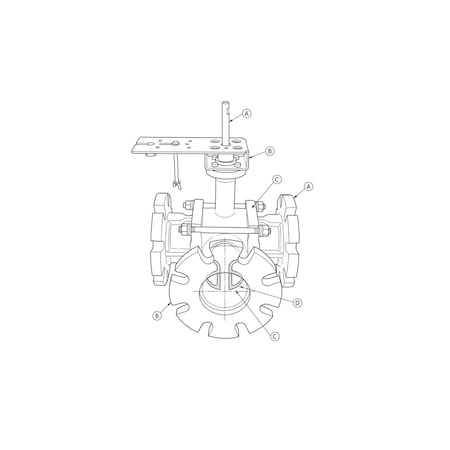 Honeywell 4" 3W FLG 160cv C.I.Ball Valve VBF5013B1029