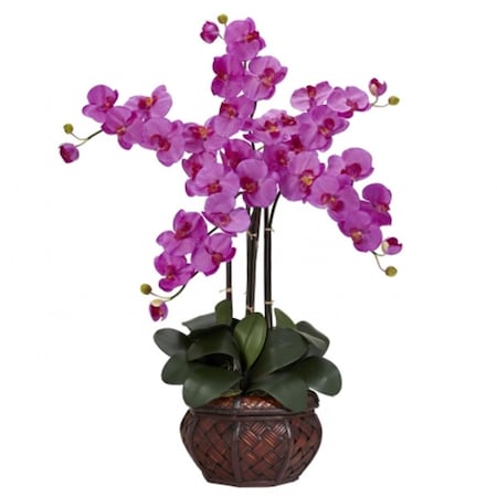 Dare2Decor Phalaenopsis with Decorative Vase Silk Flower Arrangement DA410756